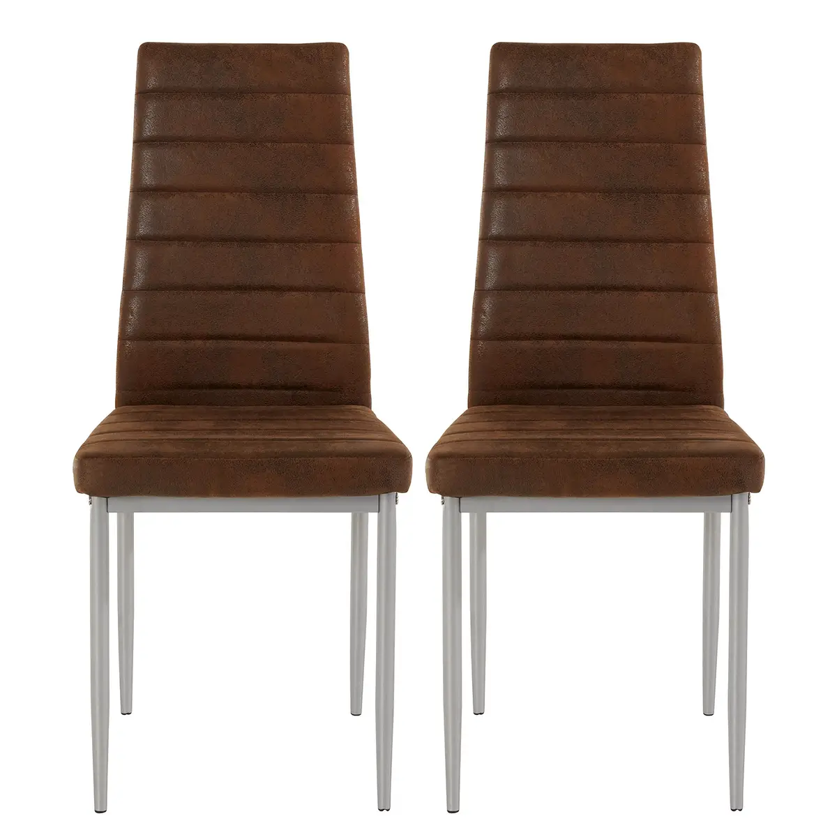 Polsterstuhl Orelle II 2er-Set | Braun