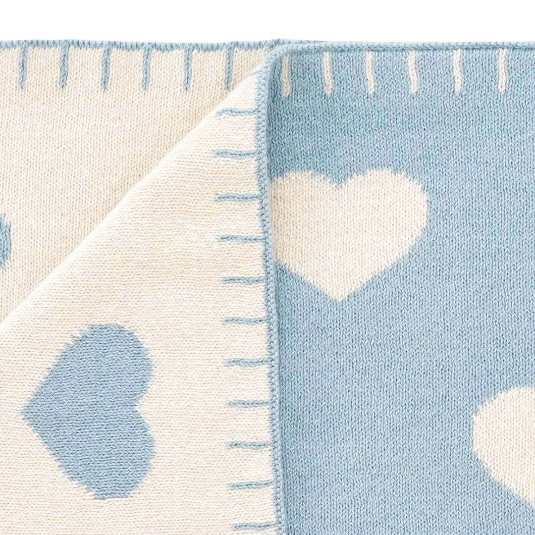 Babykuscheldecke Herzchen | Blau