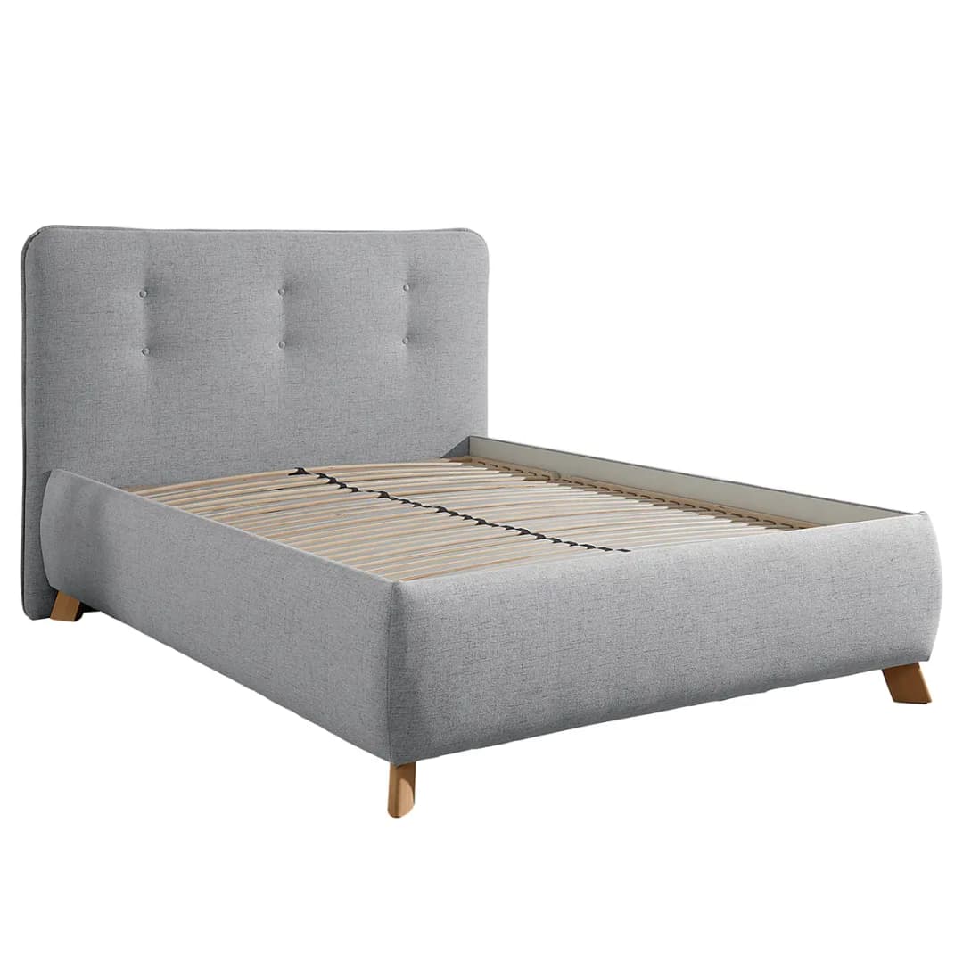 Polsterbett Trotwood 140 x 200cm | Grau