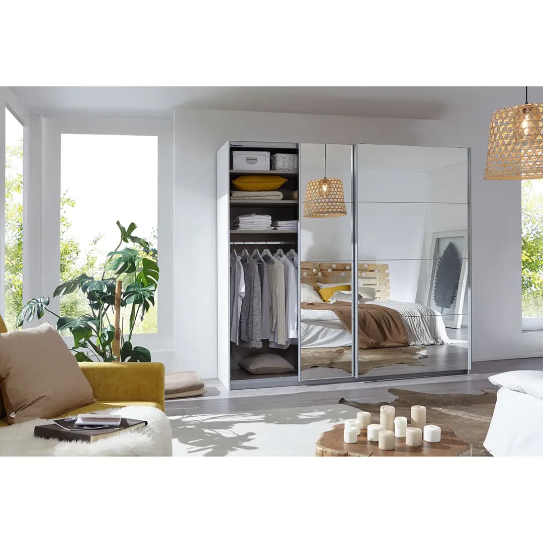 Schwebetürenschrank | Weiß