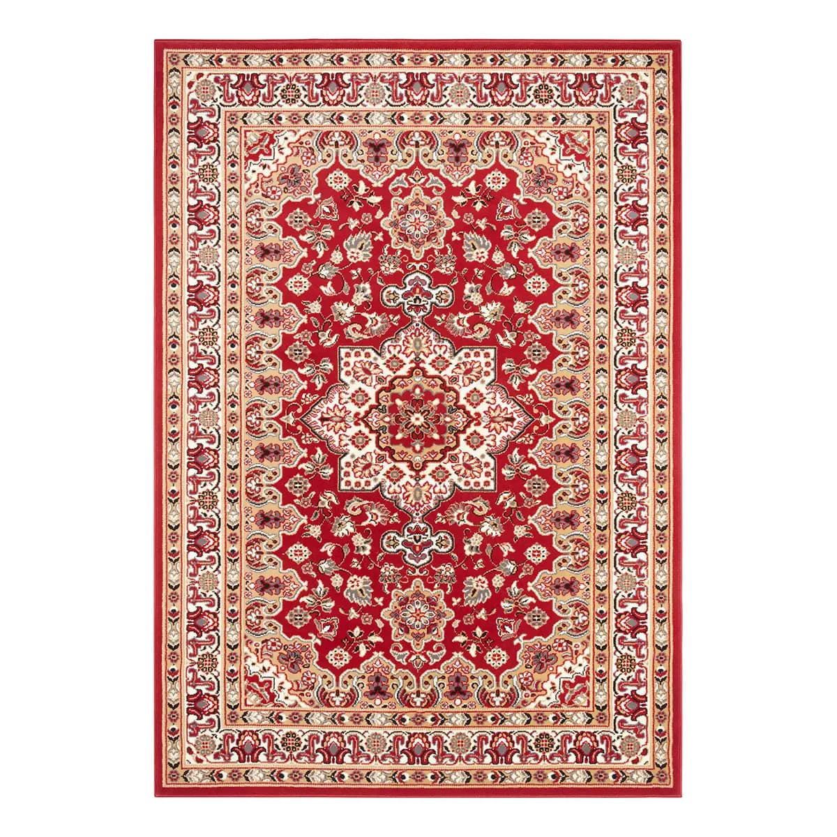 Kurzflorteppich Parun Täbriz Rot/Rot 80 x 150cm Mischgewebe
