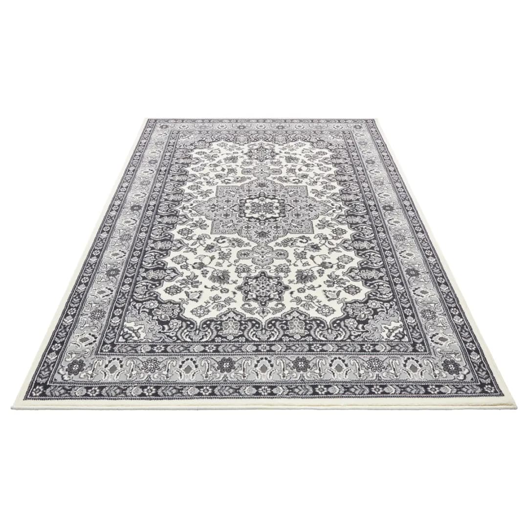 Parun Täbriz Kurzflor Teppich | Grau