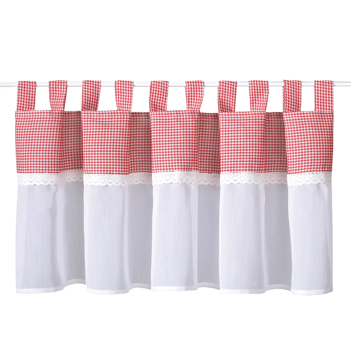 Schlaufenbistro Josef 150 x 50cm Multicolor/Weiß/Rot