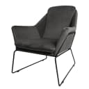 Sessel Belval Grau/Grau Samt Ravi | Grau