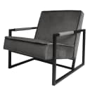 Sessel Novella Grau/Grau Samt Ravi | Grau