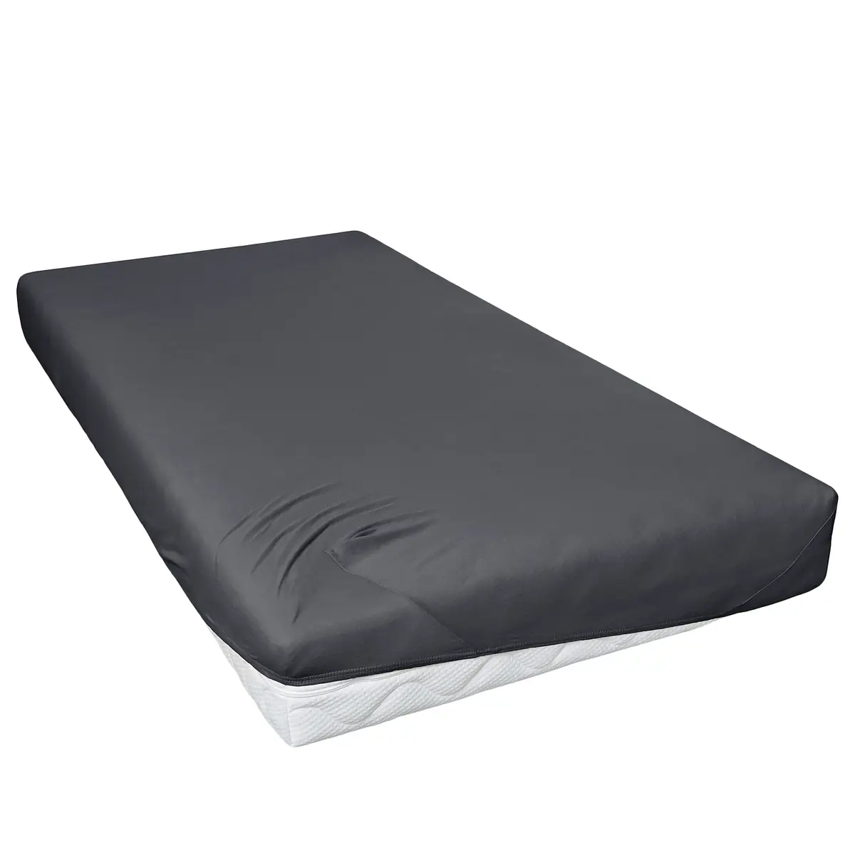 Jersey-Spannbetttuch Lom | Grau
