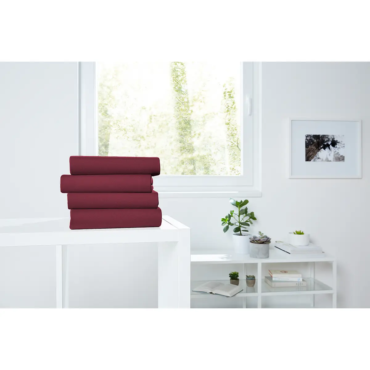 Jersey-Spannbetttuch Lom | Rot
