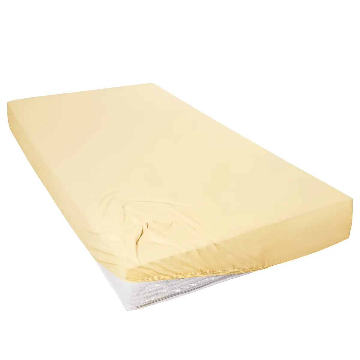 Mako-Feinjersey-Spannbetttuch Rioux | Gelb