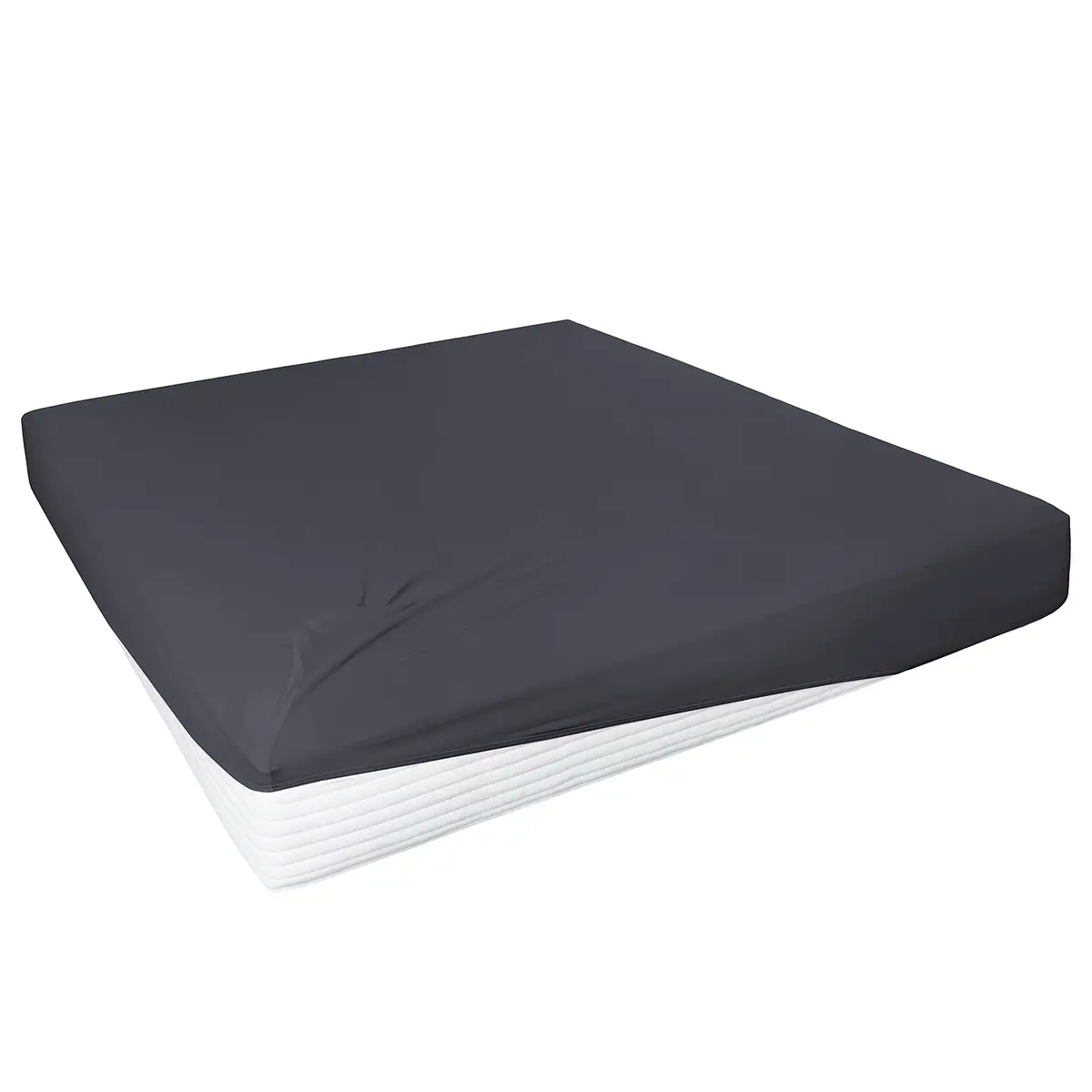 Boxspring-Elastan-Spannbettttuch | Grau