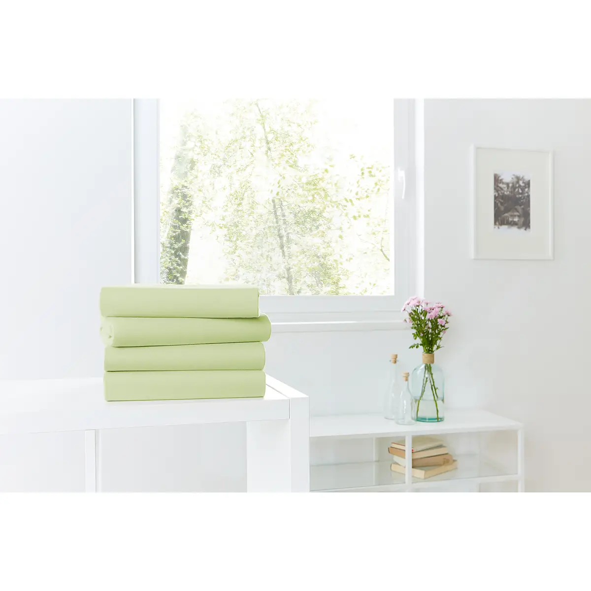 Mako-Feinjersey-Spannbetttuch Rioux | Grün
