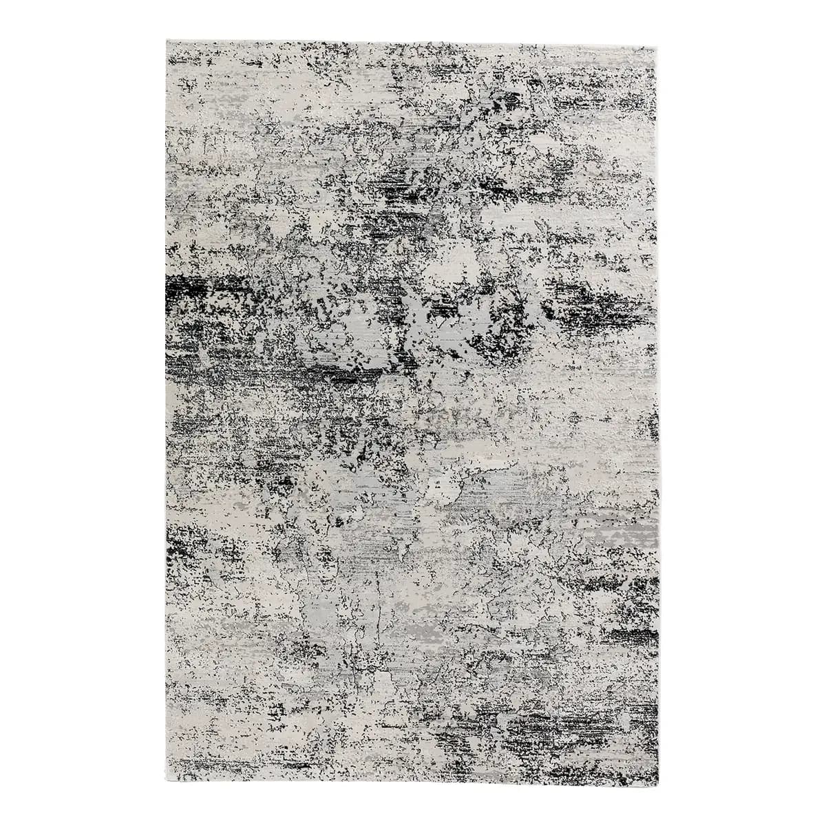 Kurzflorteppich Noa I Beige/Schwarz/Beige 80 x 150cm Webstoff