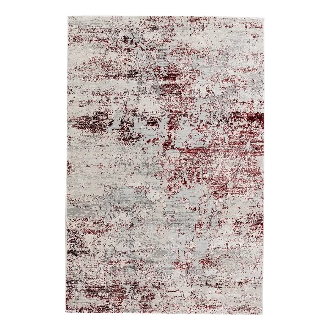 Kurzflorteppich Noa I Beige/Rot/Creme 160 x 230cm Webstoff