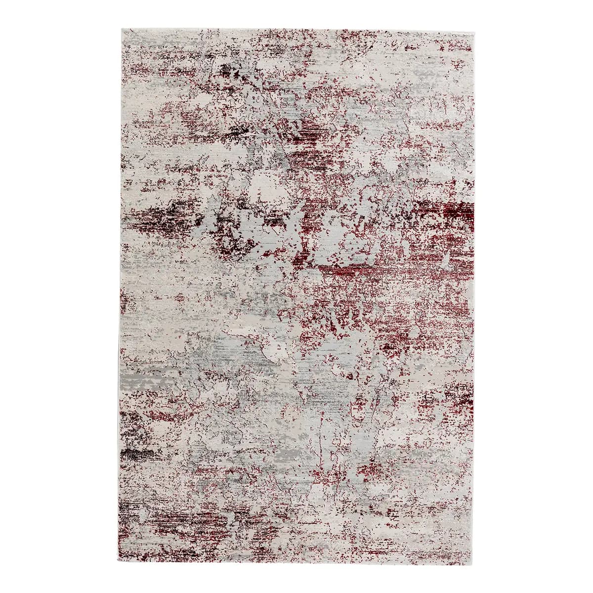 Kurzflorteppich Noa I Beige/Rot/Creme 160 x 230cm Webstoff