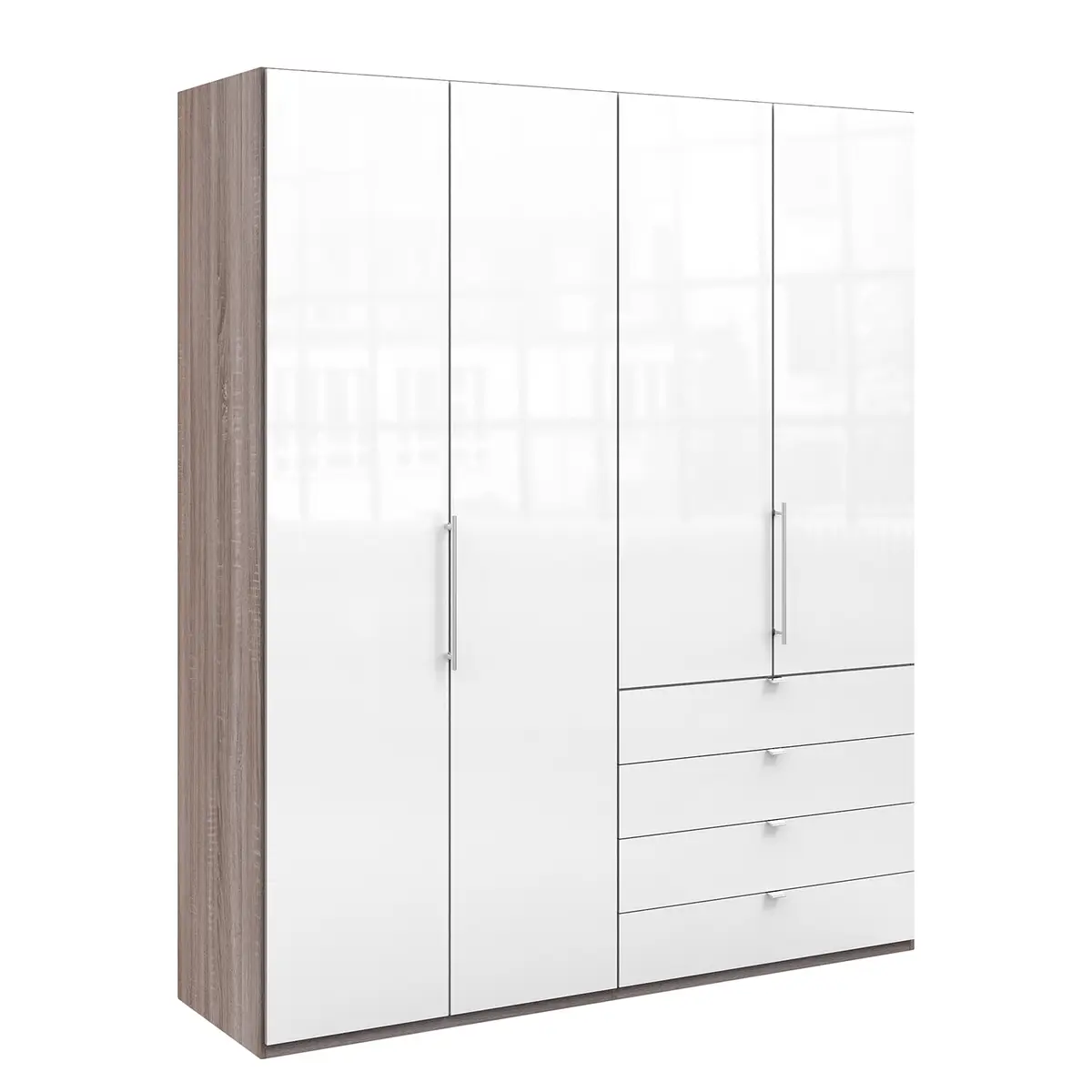 Falttürenschrank I 236cm Schublade rechts | Mehrfarbig