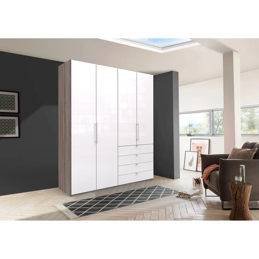 Falttürenschrank I 236cm Schublade rechts | Mehrfarbig
