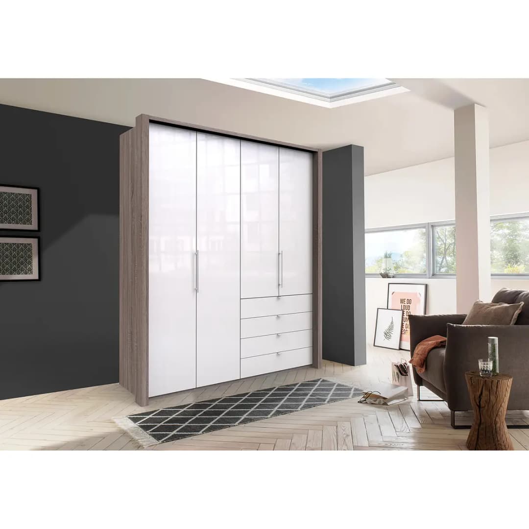Falttürenschrank I 236cm Schublade rechts | Mehrfarbig