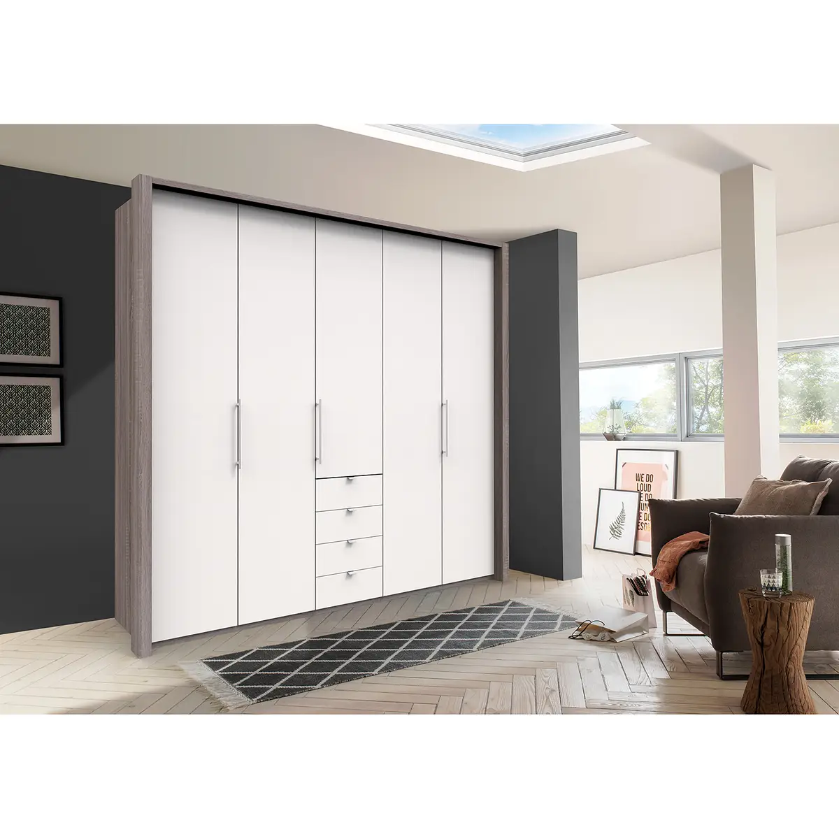Falttürenschrank VI 236cm | Braun