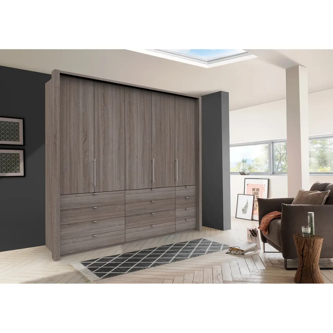 Falttürenschrank II 250 x 236cm | Braun