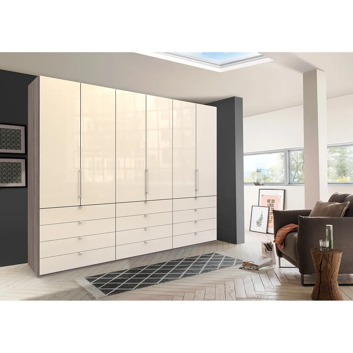Falttürenschrank II 300 x 236cm | Braun