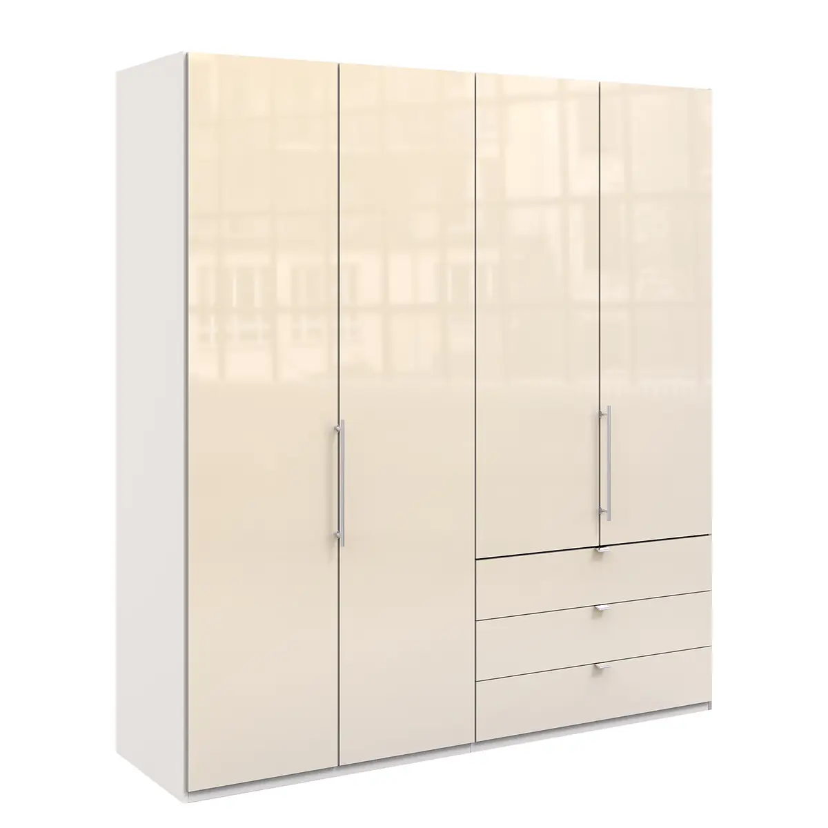 Falttürenschrank | Weiß
