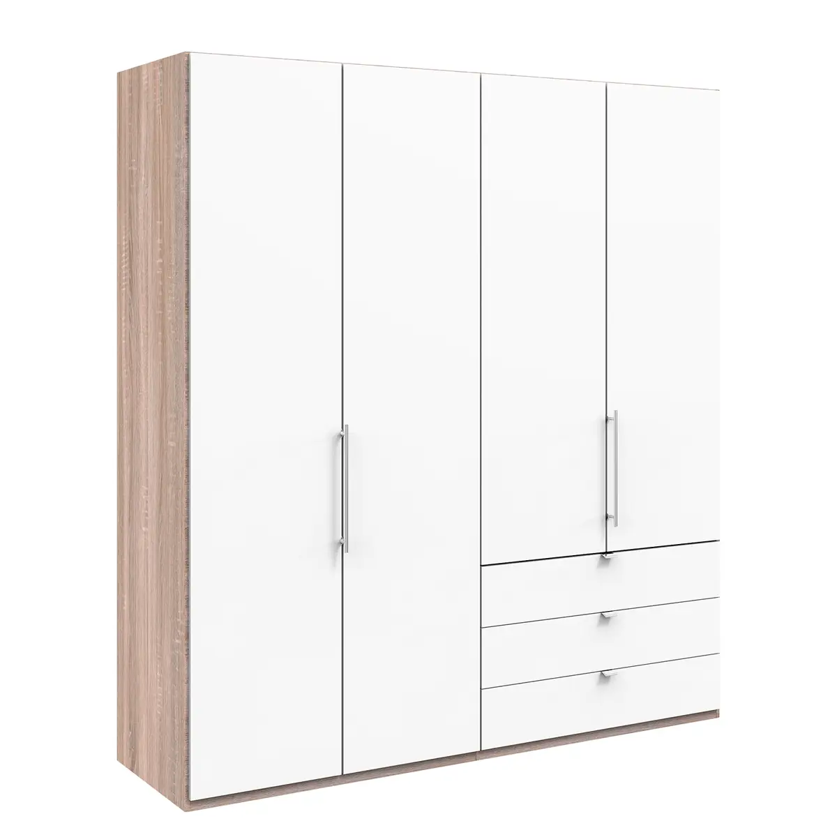 Falttürenschrank I 216cm Schublade rechts Braun/Eiche Sägerau | Braun