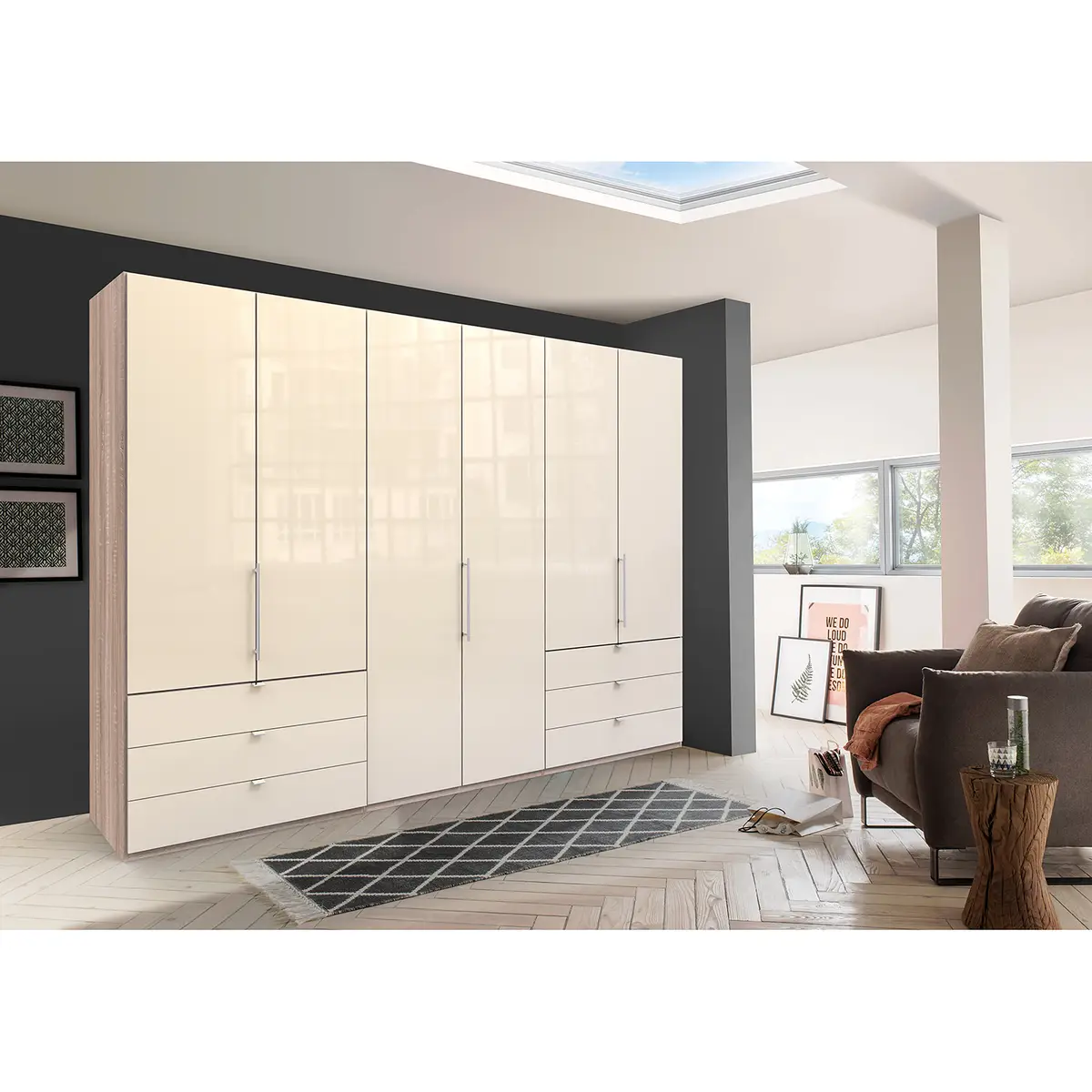 Falttürenschrank IV | Braun
