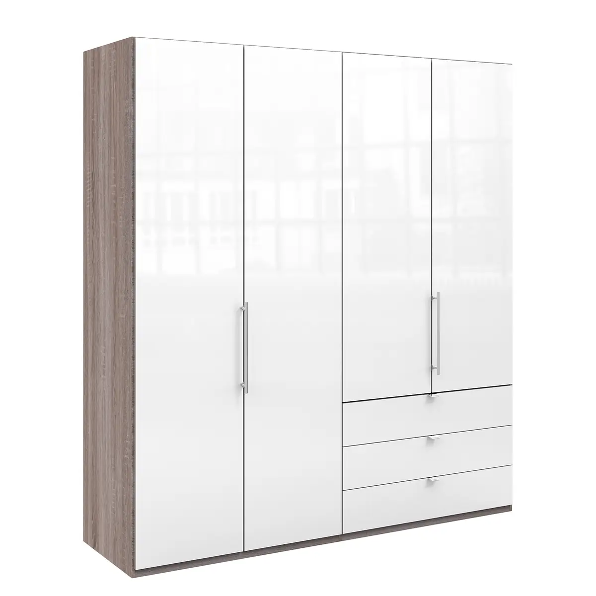 Falttürenschrank | Braun