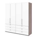 Falttürenschrank II 200 x 216cm Braun/Grau/Trüffeleiche | Holztöne