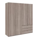 Falttürenschrank I 216cm Schublade rechts | Braun