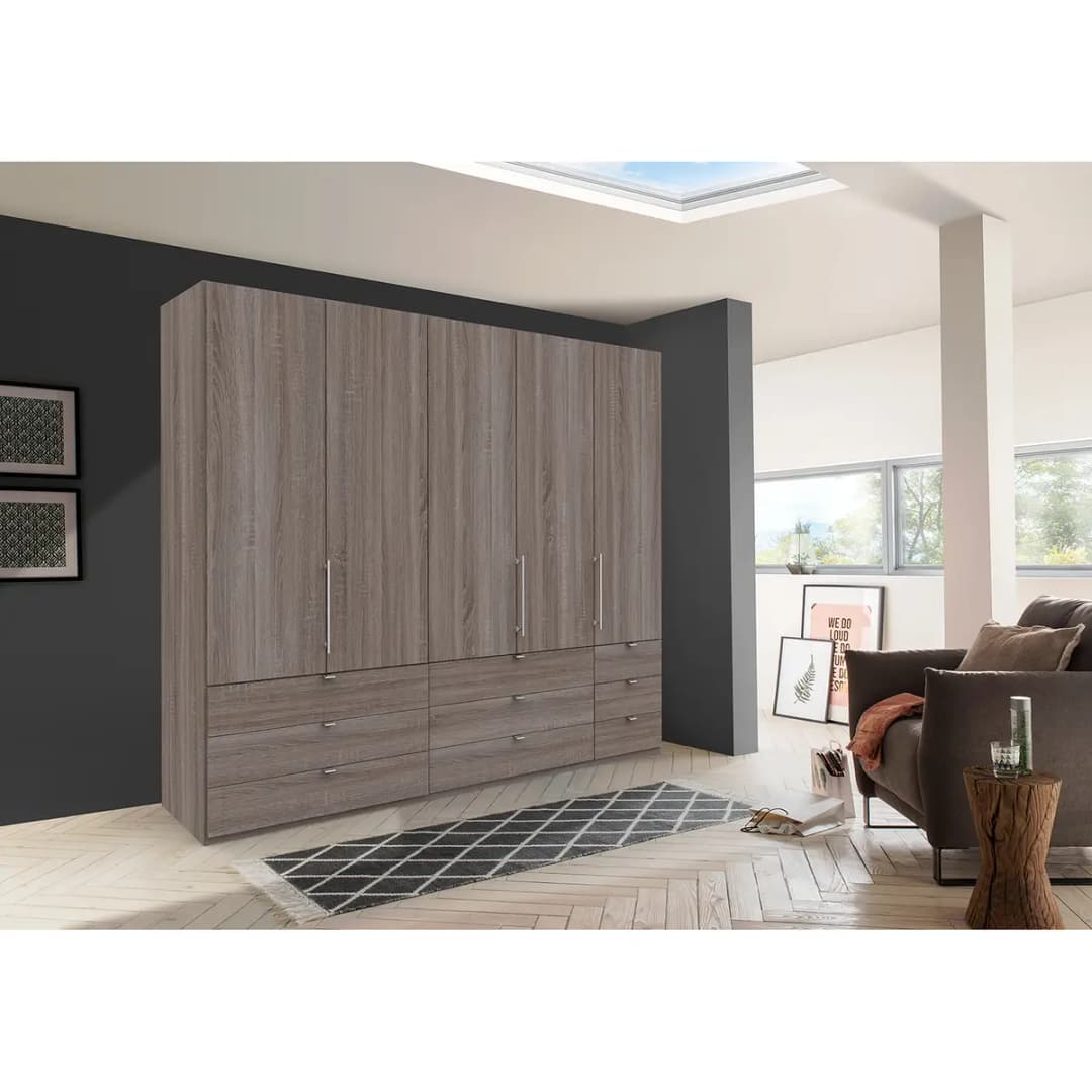 Falttürenschrank II 250 x 216cm | Braun