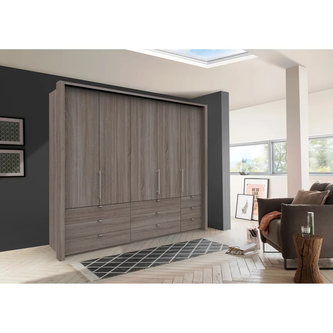Falttürenschrank II 250 x 216cm | Braun