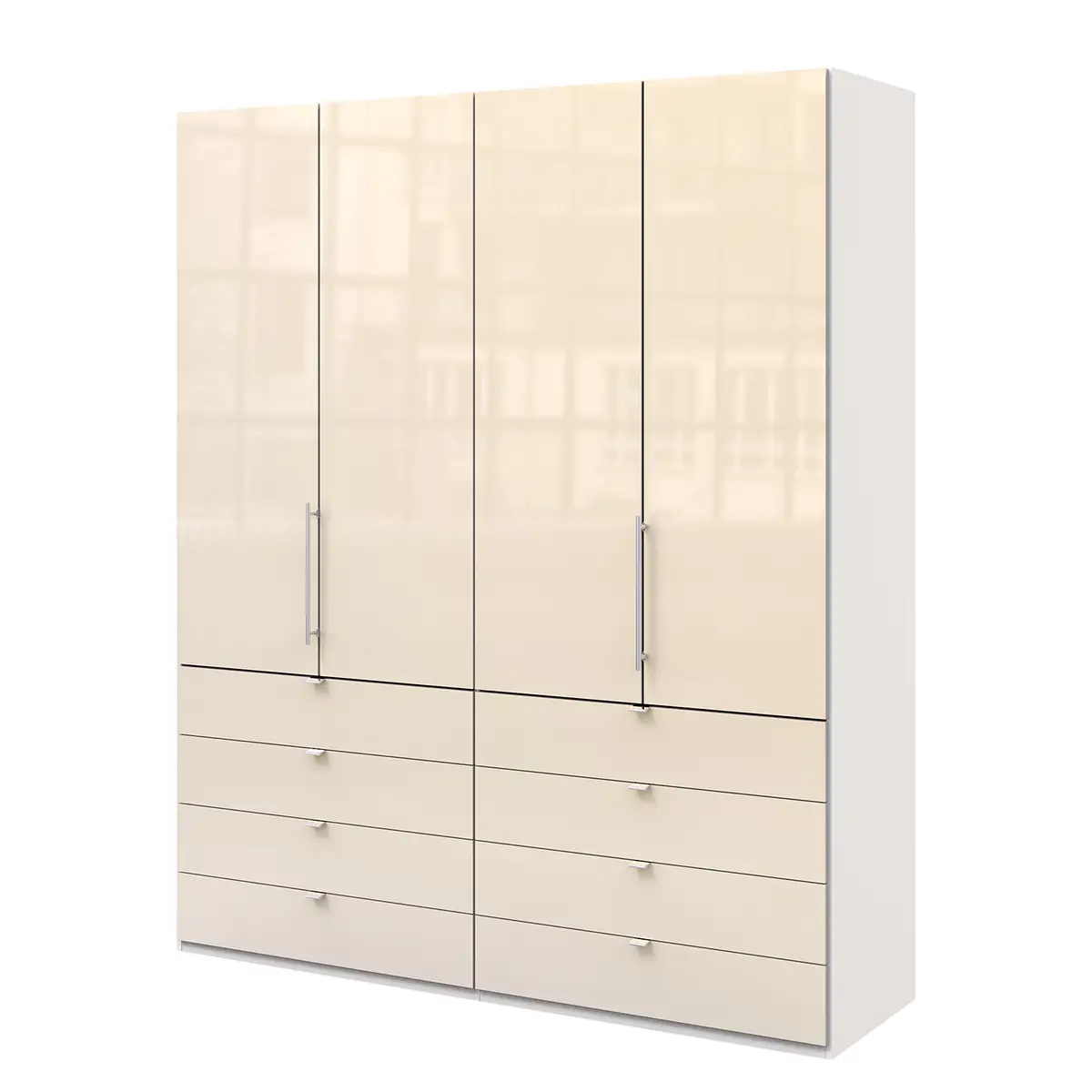 Falttürenschrank II | Weiß