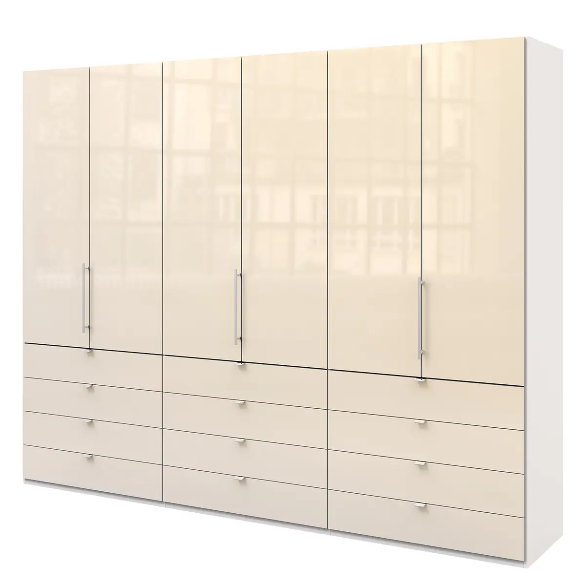 Falttürenschrank II | Weiß