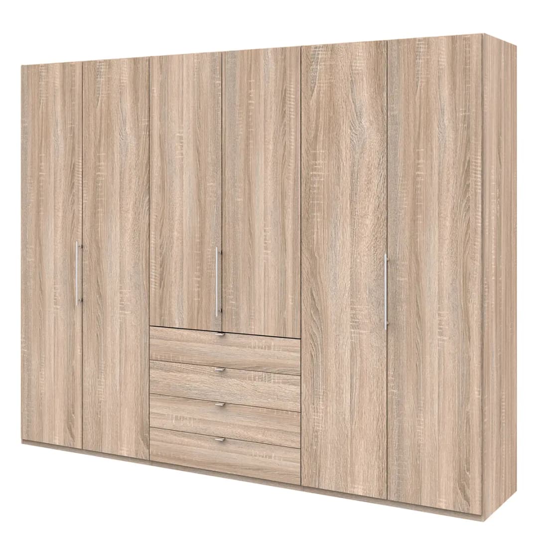 Falttürenschrank III 236cm Braun/Eiche Sägerau Dekor ohne | Braun