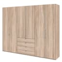 Falttürenschrank III 236cm Braun/Eiche Sägerau Dekor ohne | Braun