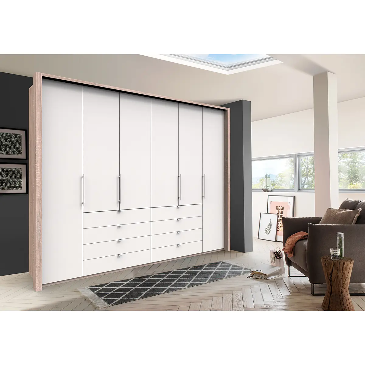 Falttürenschrank IV | Braun