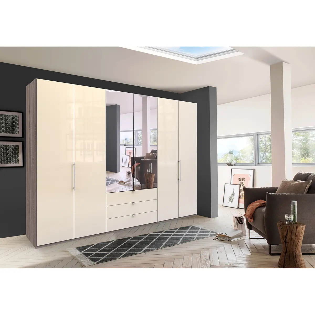 Falttürenschrank III | Braun