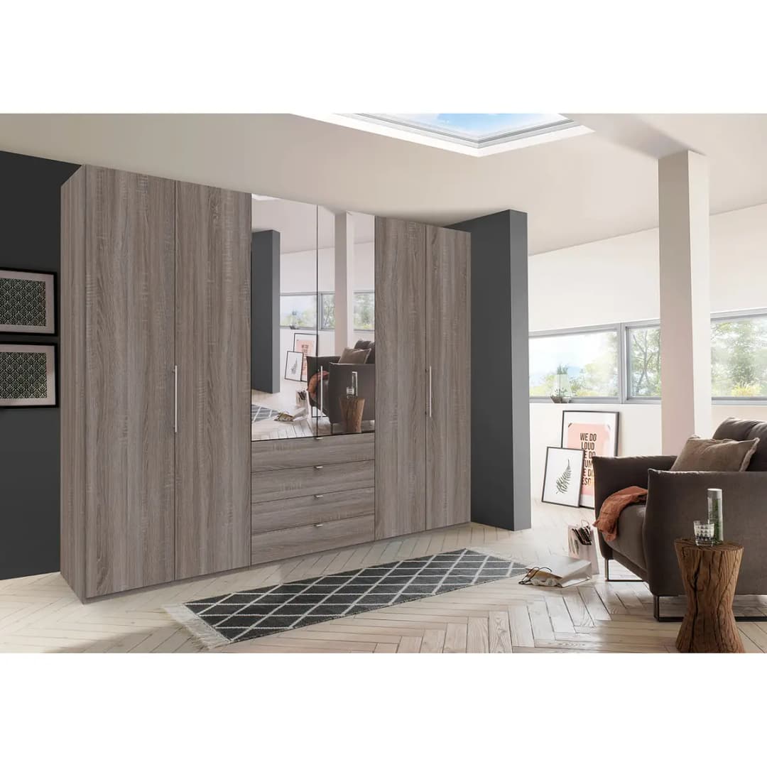 Falttürenschrank III 236cm | Braun