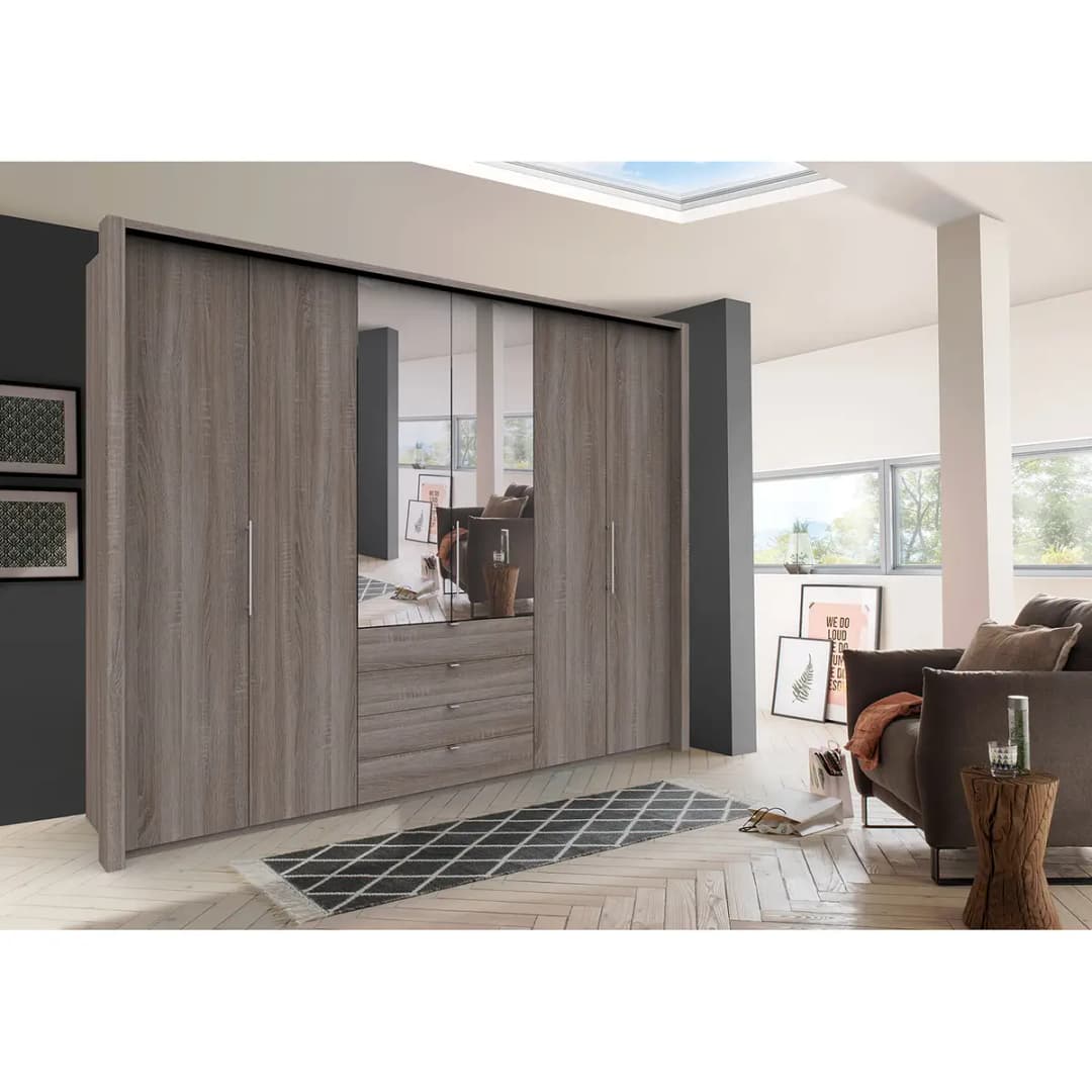 Falttürenschrank III 236cm | Braun