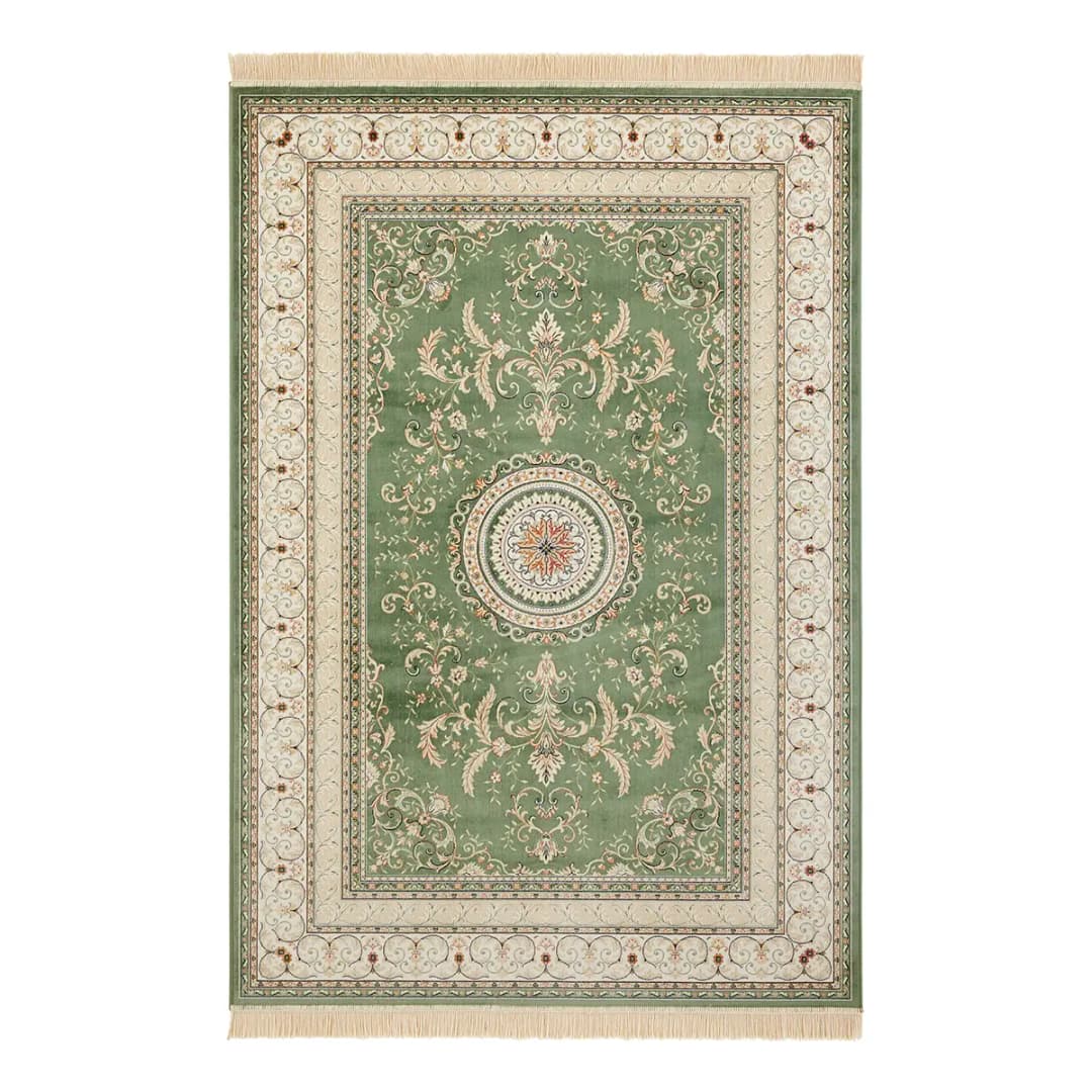 Kurzflorteppich Antik Meira Grün/Grün 195 x 300cm | Grün