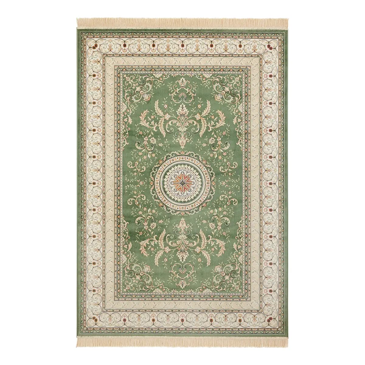 Kurzflorteppich Antik Meira Grün/Grün 135 x 195cm | Grün