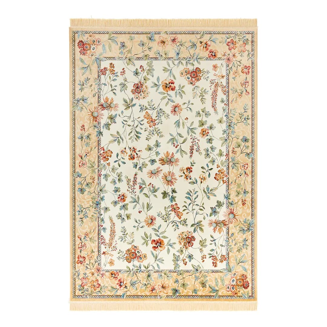 Kurzflorteppich Oriental Flowers Beige/Beige 195 x 300cm