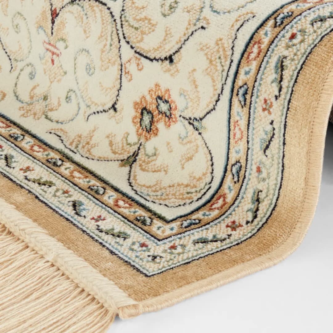 Kurzflorteppich Antik Meira Beige/Creme 95 x 140cm Webstoff