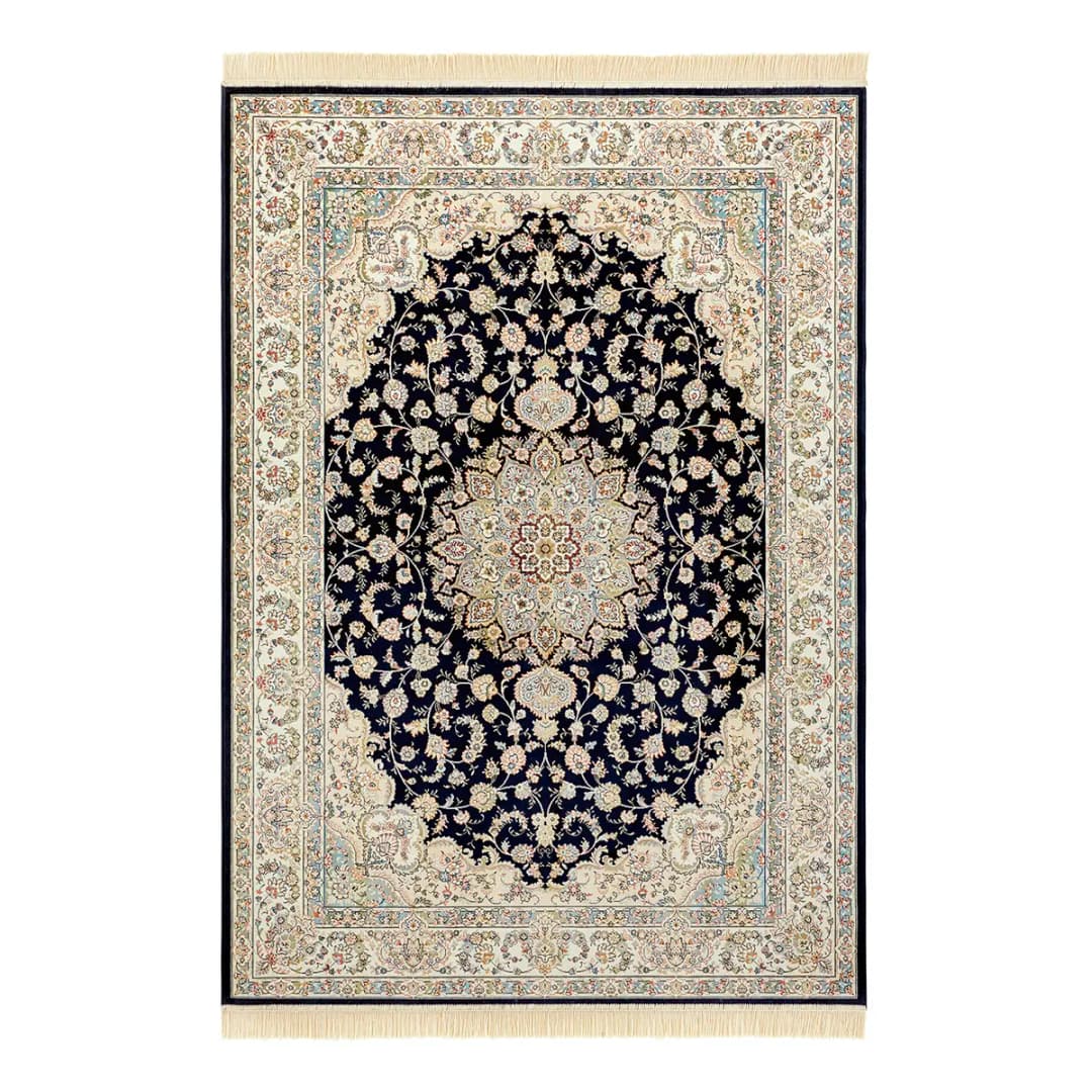 Kurzflorteppich Antik Nain Multicolor/Dunkelblau 160 x 230cm