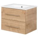 Waschtisch Perfekt 62cm Braun Asteiche Dekor | Braun