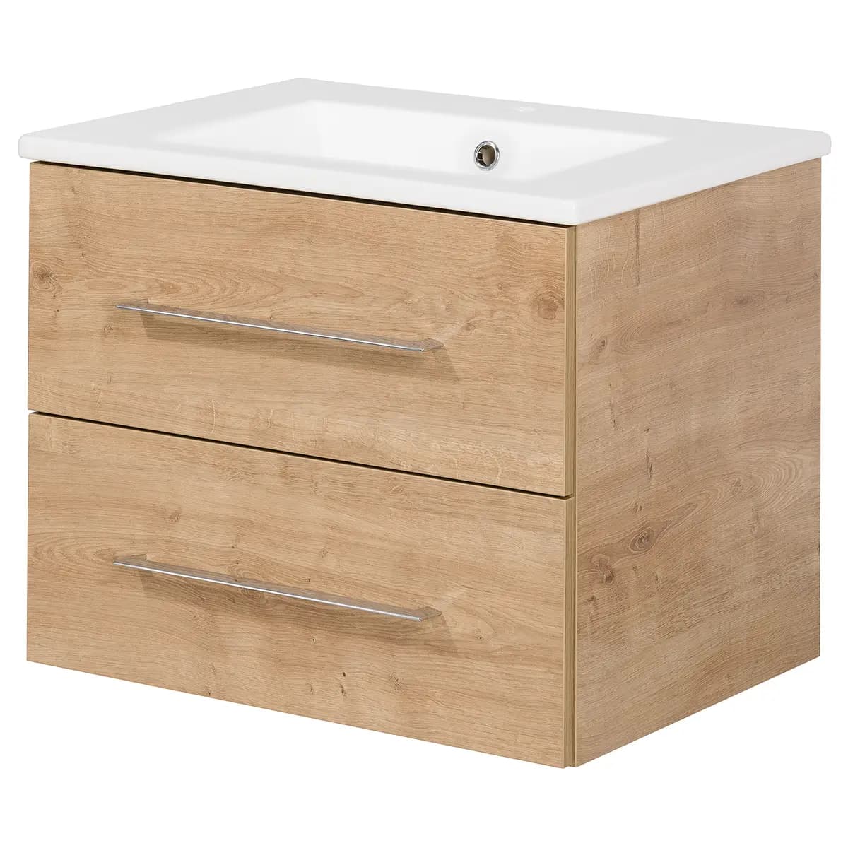Waschtisch Perfekt 62cm Braun Asteiche Dekor | Braun