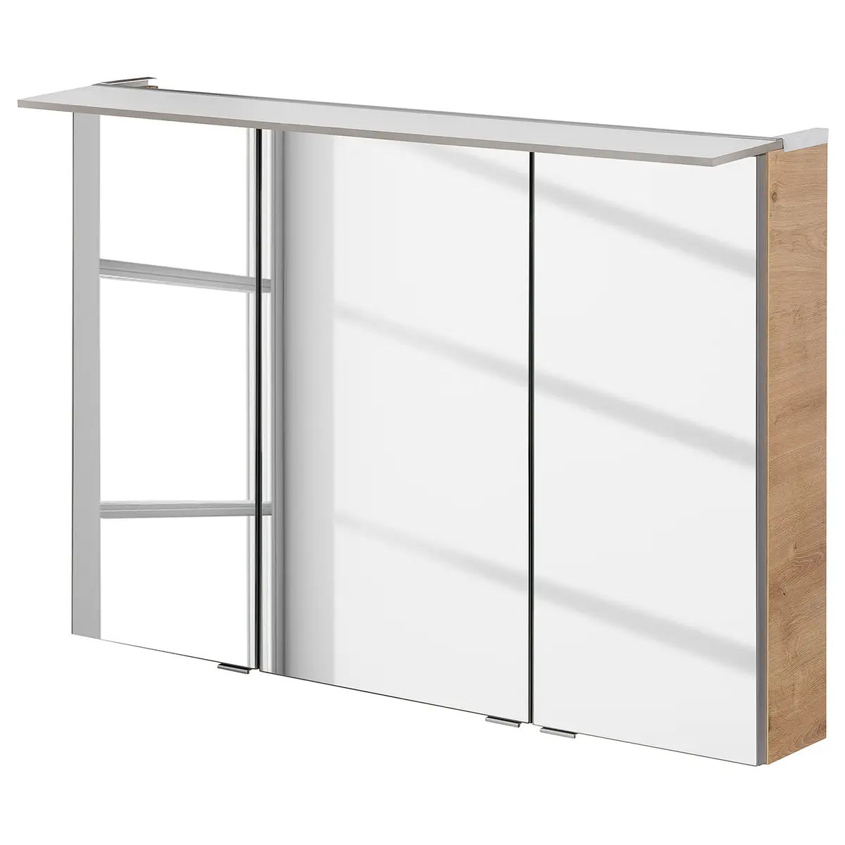 Spiegelschrank Perfekt 100cm Braun/Asteiche Dekor | Braun