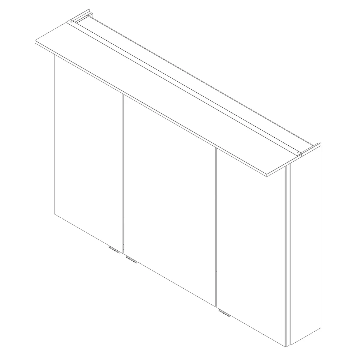 Spiegelschrank Perfekt 100cm Braun/Asteiche Dekor | Braun