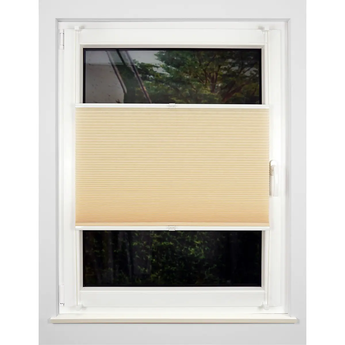 Waben-Plissee Klemmfix | Beige