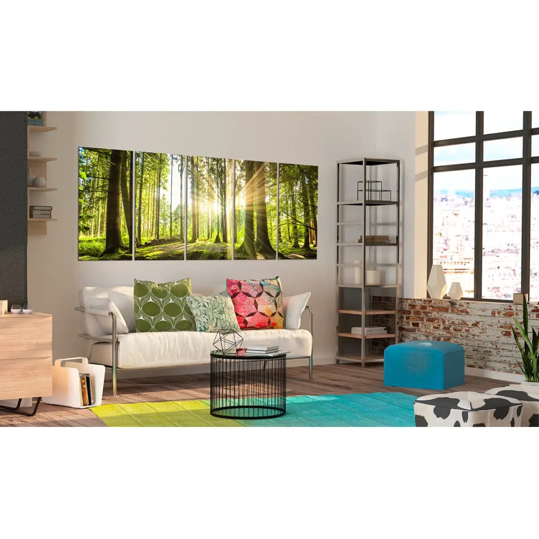 Wandbild Sunlight | Grün